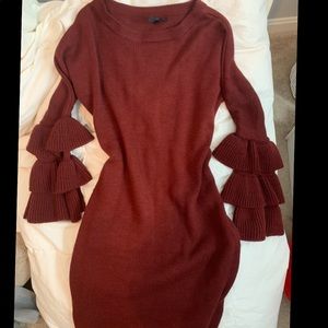 burgundy dress